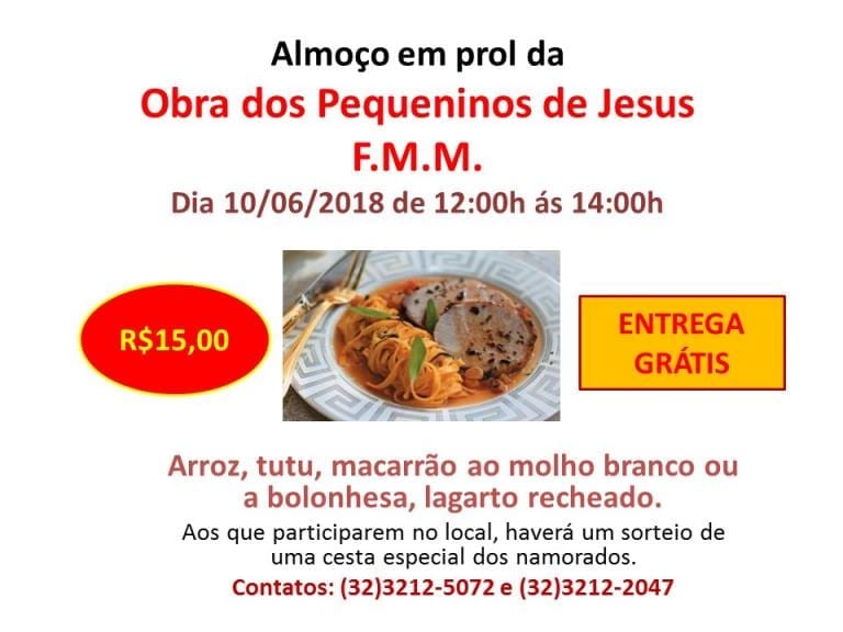 CARTAZ ALMOÇO JUNHO 18